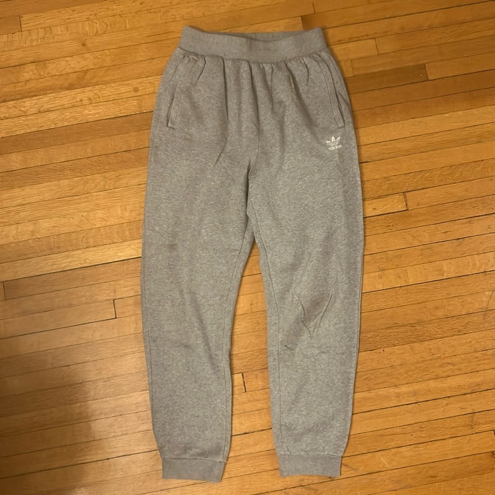 Adidas and Nike gray joggers